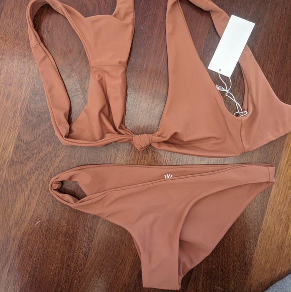 Nwt Farfetch knotted twist tan nude Westerly bikini XS - Picture 5 of 12